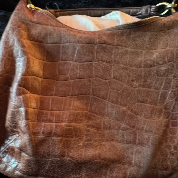 Coach Brown Snakeskin Soft Leatherware Hobo Style Shoulder Handbag L1026-16795 - Picture 7 of 14